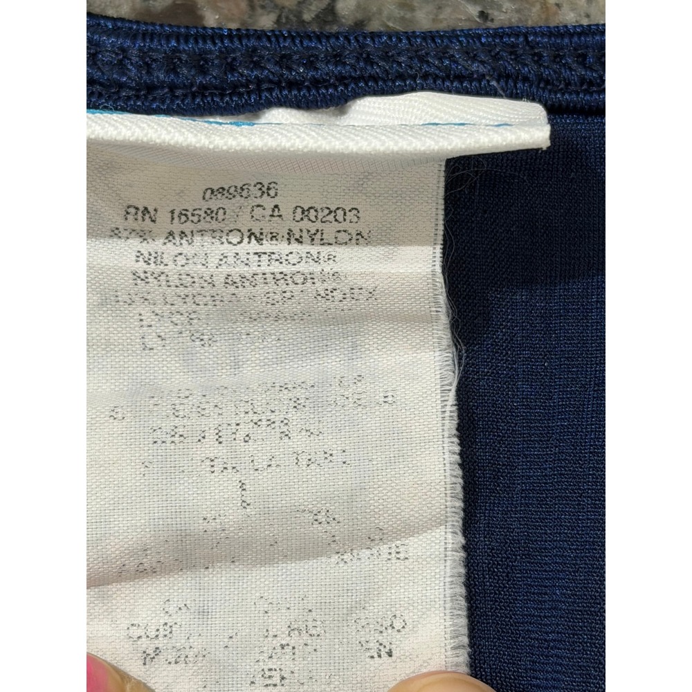 Catalina Womens Navy Blue Ribbed Swim Skirt Wrap Front Size Large B34 - Picture 5 of 7